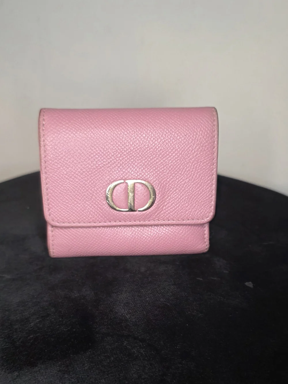 Christian Dior Montaigne  Lotus Pink Trifold Compact Wallet Authentic 💕